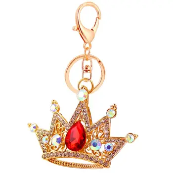 

Elegant Crown Shape Key Chain Pendant Shining Rhinestone Fashion Handbag Widgets L9BE