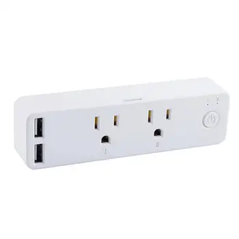 

US Smart Plug WiFi Outlet Mobile Phone Remote Control Smart Home Sockets Support Alexa Voice Control Home Tuya App