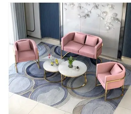 Office clothing store USES small sofa contracted modern beauty salon Nordic ins style web celebrity tie yi leisure sofa