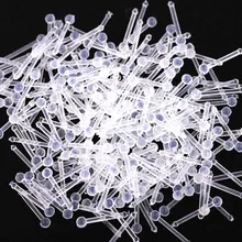 50 шт. прозрачный акриловый фиксатор Bioflex Tragus мягкий прямой прозрачный Невидимый нос кольцо тренгус серьги спираль