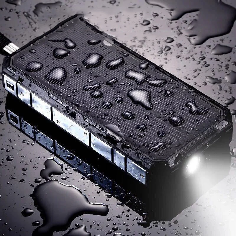 Outdoor Camping Solar Portable Power Source 20000 MA Charging Treasure Flashlight
