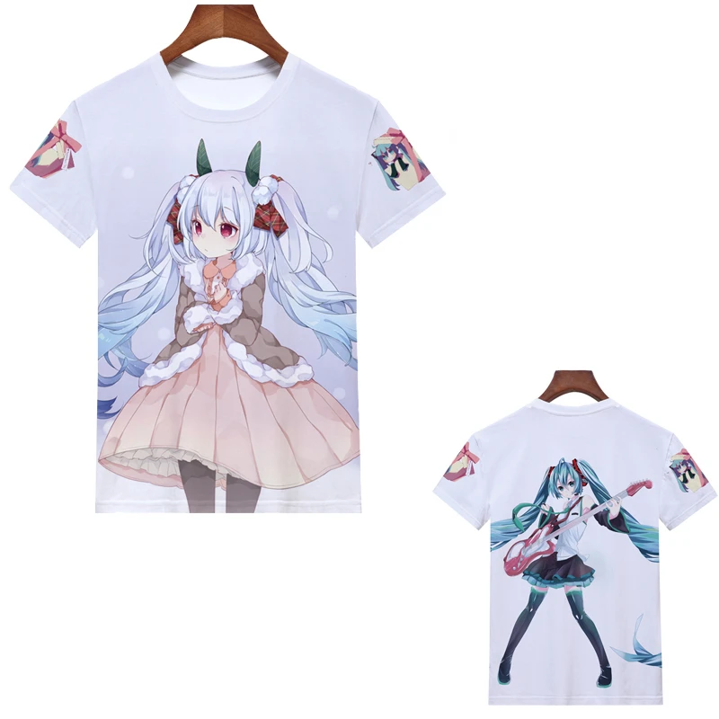 MQTO 587 Аниме Хацунэ футболка Miku ботинки для Маскарадного костюма с названием песни «мультфильм 3D короткий рукав для девочки-подростка Повседневное из модифицированного вискозного волокна Футболки Уличная Симпатичные Harajuku футболки - Цвет: MQTO 587