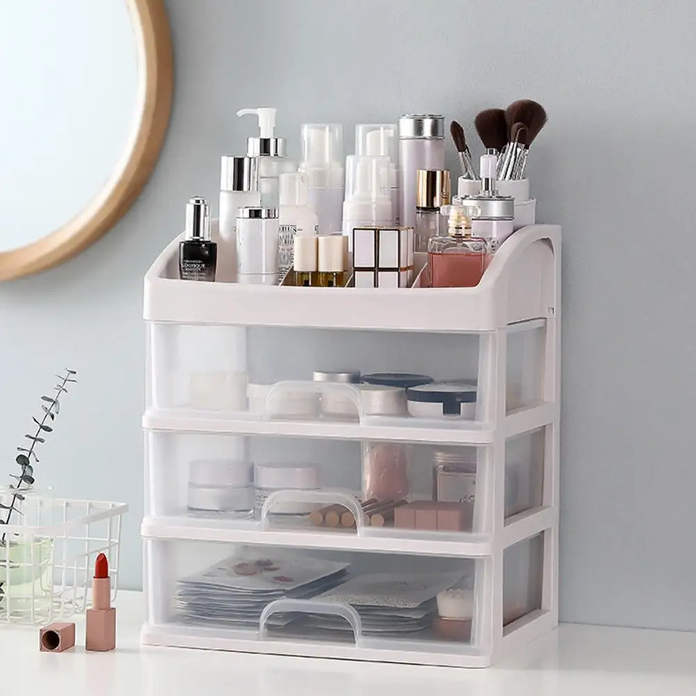 2/3 Layer Plastic Comestic Storage Box Makeup Organizer Brush Jewelry Case Sundries Holder | Дом и сад