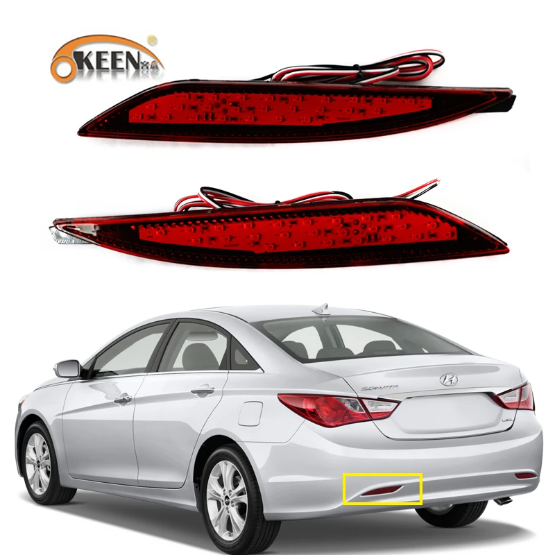Светодиодные фонари для заднего бампера Hyundai Sonata 2011 2012 2013 2014 2 шт.|Фара авто в