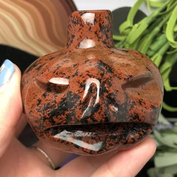 

Halloween！！！ Natural crystal carving Halloween pumpkin decorations, super fine gifts