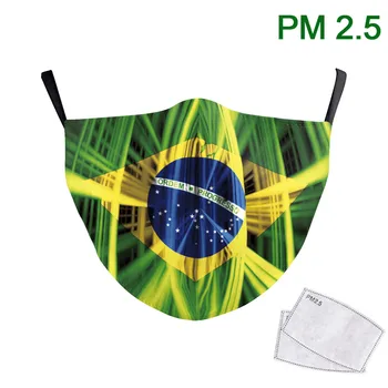 

Flag Series Face Mask Italy Canada United States Print Flag Masks Fabric Fashional Washable Filter Reuable Colorful Half Mask