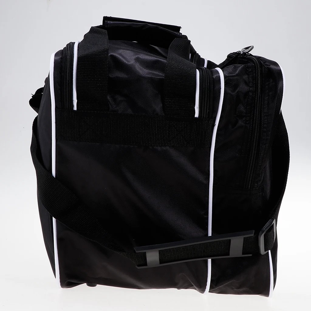 Portable Bowling Ball Storage Case Ball Carrier Bag Single Ball Tote Bag Pocket with Base with Two Side Pockets