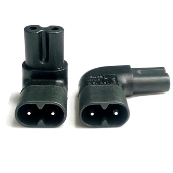 

IEC 320 2-Pin C7 Female To C8 Male Right Angled AC Power Adapter Converter