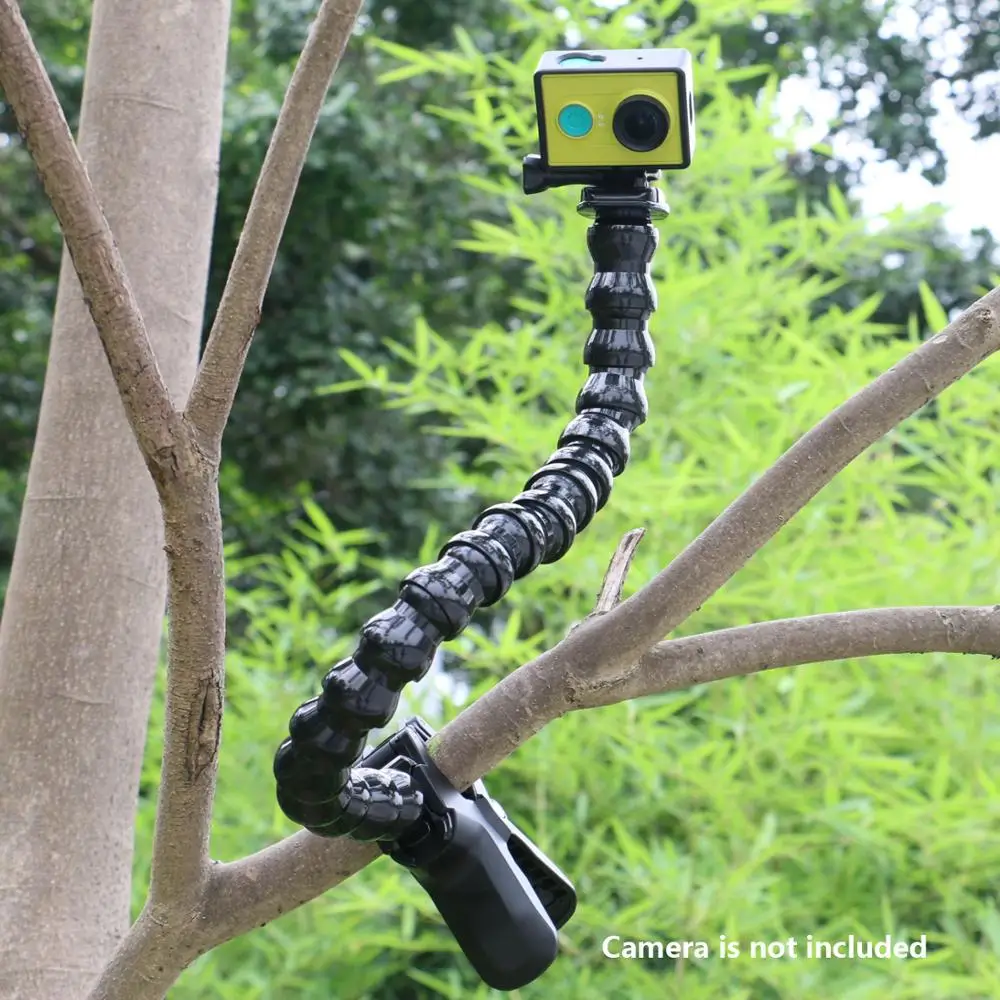 Monopé com Braçadeira Tripé para Gopro Câmera de Ação 3 + - Mangueira Flexível Ganso Pescoço Selfie Vara Hero 4 5 6 7 8 9 Xiaoyi Sjcam 45cm - Image 6