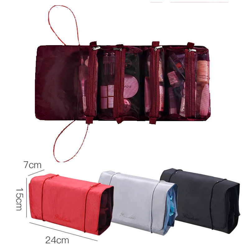 Men Travel Wash Bag Hanging Toiletry Double-layer Large Capacity Cosmetic  Bag Portable Oxford Cloth Waterproof Makeup Bag Pouch - Cosmetic Bags &  Cases - AliExpress