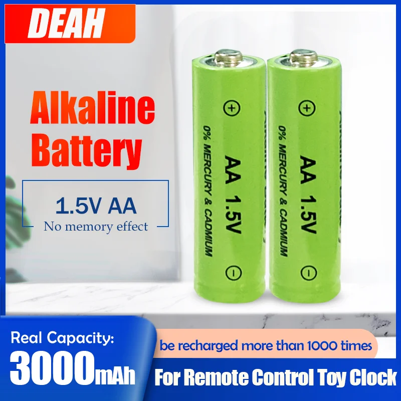 dyson battery 1-4PCS AA Battery 3000mah Rechargeable Battery For Clock Flashlight MP3 Player Toy 1.5V Alkaline battery Alarm VS NI-MH Battery battery pack for camping