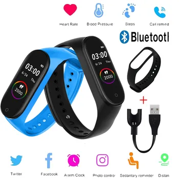 

2020 M4 Smart Watch Fitness Bracelet Band Trcker Sport Pedometer Blood Pressure Heart Rate Smarthwatch For Women Men Wristbands
