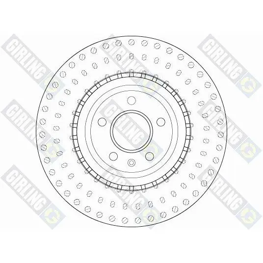 Диск тормозной AUDI A6/A7/Q5 08- передний вент. GIRLING 6061495