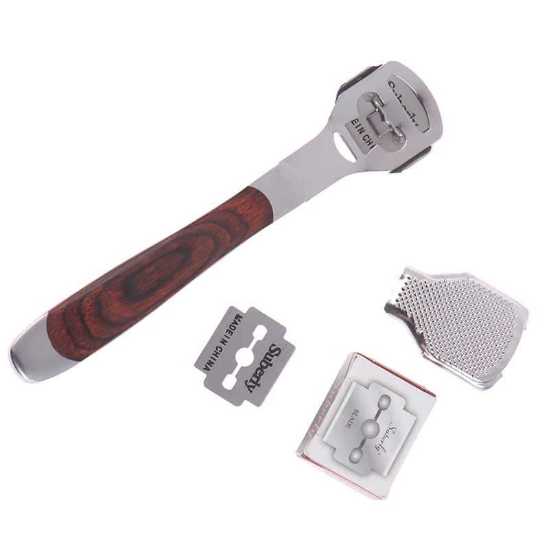 Омертвевшая кожа бритва для ног удаление кукурузы скребок резки + 10 лезвий