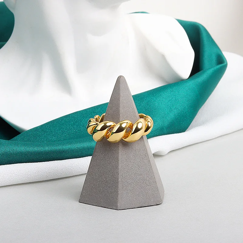 LIVVY Silver Gold Color Rings For Vintage Trend Engagement For Women Jewelry Gifts Accessories