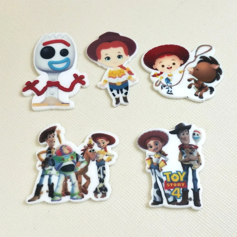 50pcs Mixed Cartoon Toy Story Movie Character Flatback Resin Planar Cabochon for DIY Craft Embellishments 1.2inch RET1555