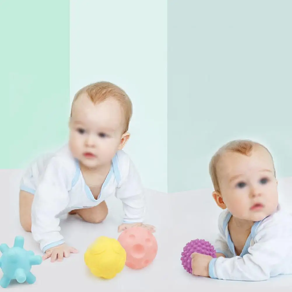 6 шт./компл. детские мягкие игрушки с мячом Детские тренировочные массажные мягкие резиновые текстурированные мульти сенсорные тактильные зажимные Игрушки для ванны
