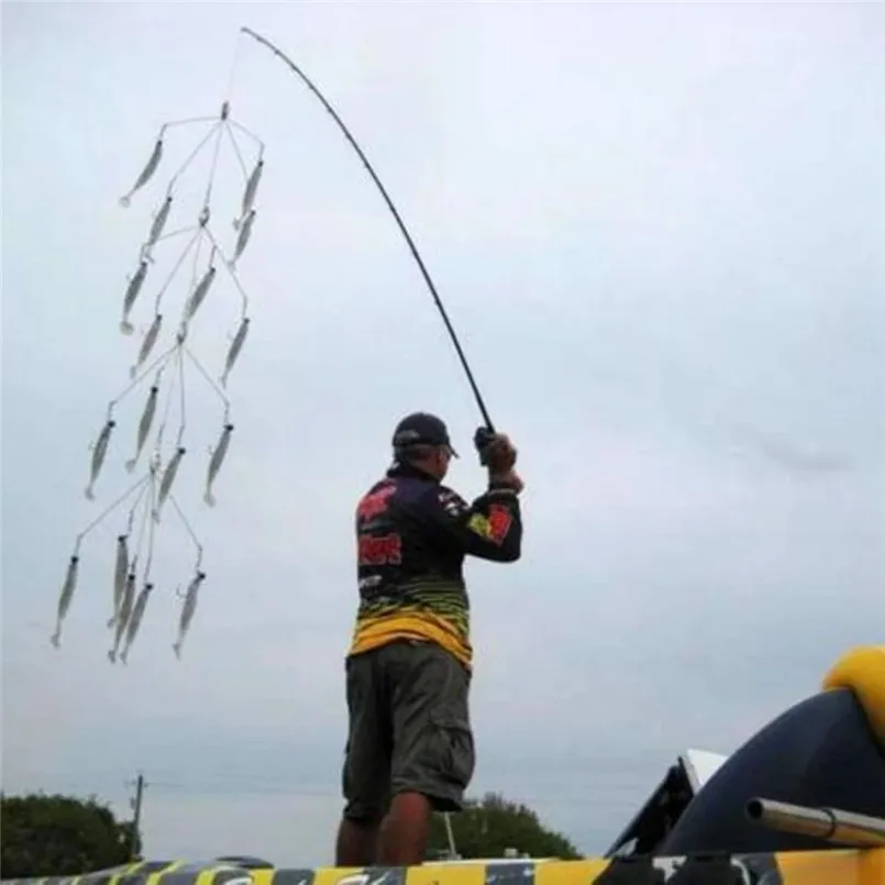 Multi-fish hook castable umbrella rig 5 arm Alabama umbrella head fishing boat bait fishing bait and snap rotation 30S16 (5)