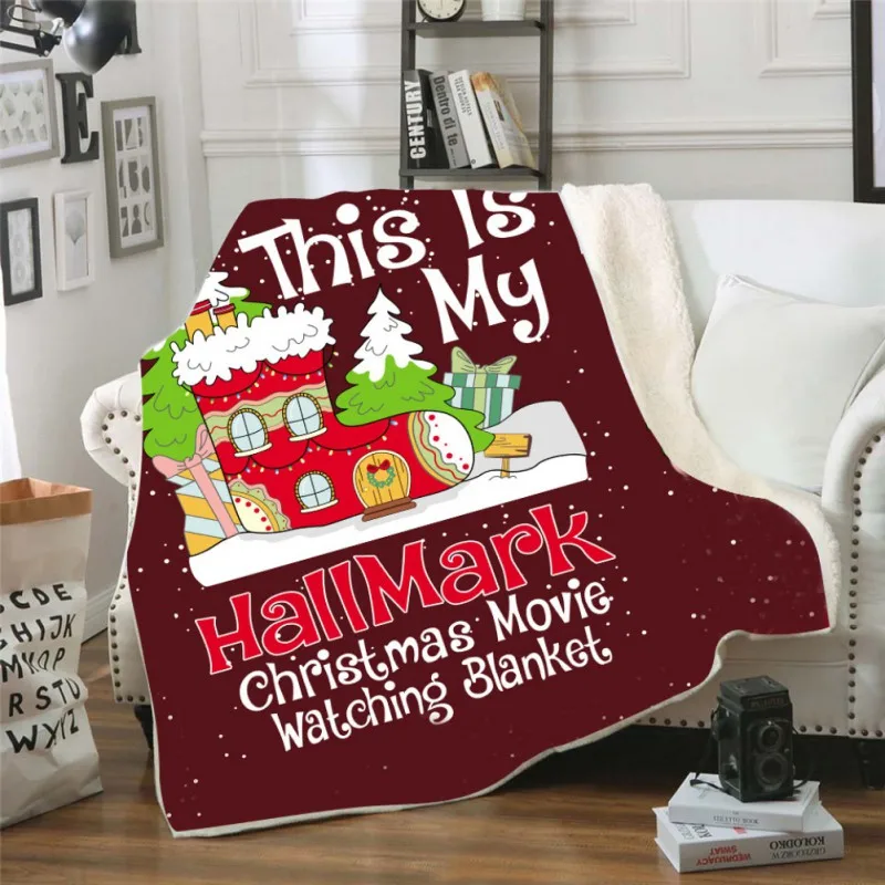 

Christmas Theme Design Double-Sided Super Soft Sherpa Fleece Throw Blanket Safety And Environmental Protection Affordable