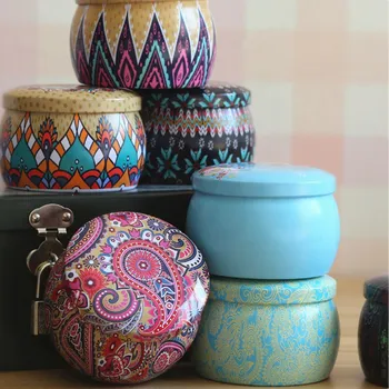 

Drum-shaped Candy Cookie Box Rose Tea Pot Tin Candy Boxes Small Fresh Candy Box Home Garden Festive Wedding Party Supplies