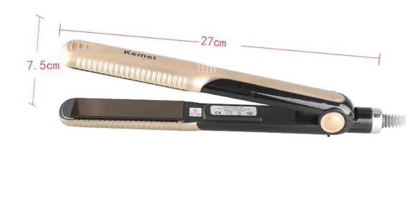 Kemei Электрический Выпрямитель для волос KM-327 стайлер Электрический утюжок для волос Чистое железо электрический прямой инструмент для волос