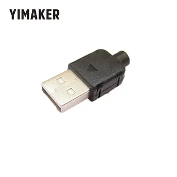 

YIMAKER 50 PCS USB Connector Male Type A 4 Pin Plug Socket With Small Plastic Cover U22 Free Shipping