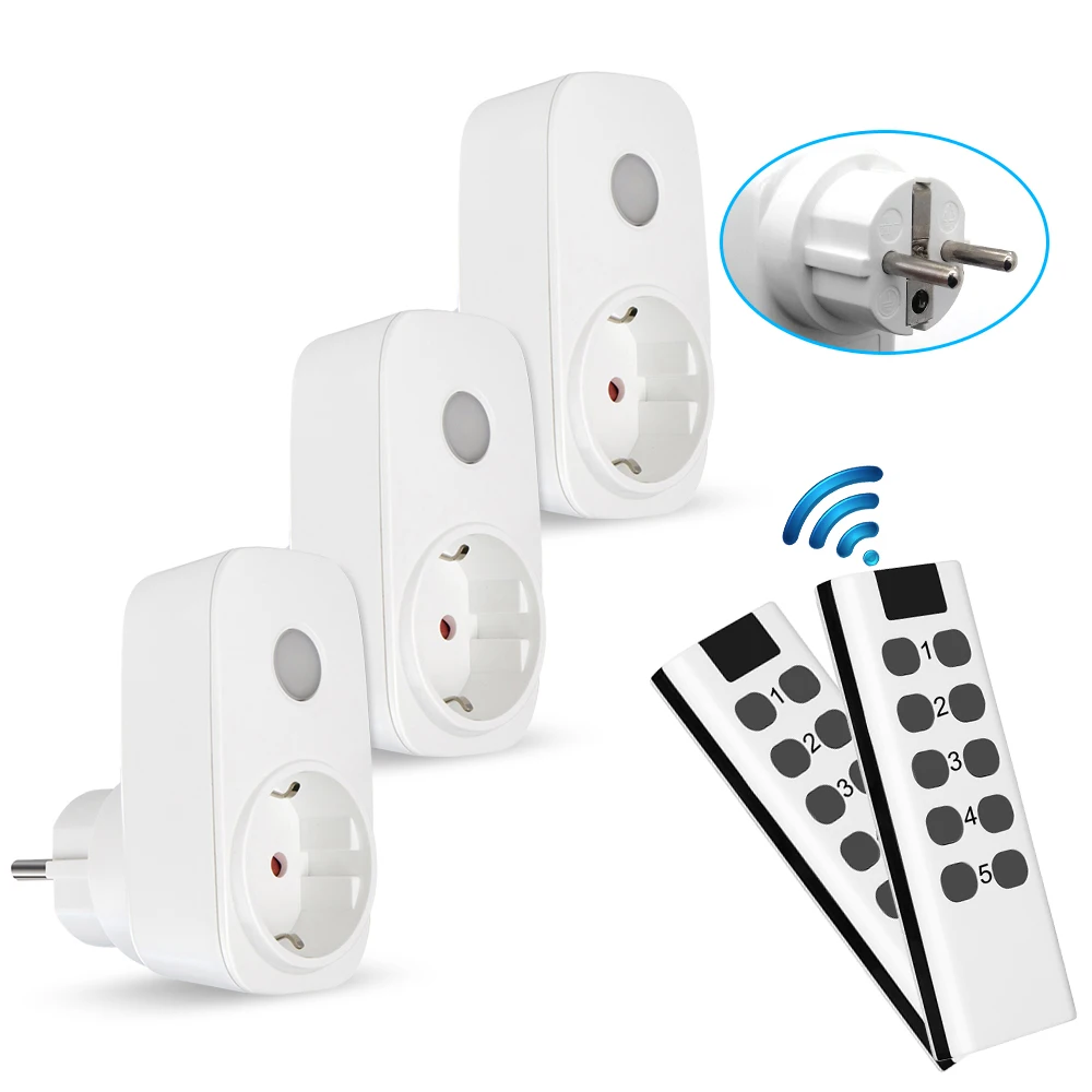 MSLE Universal Smart Home Socket Wireless 433Mhz RF Remote Control Outlet Compatible Broadlink RM4 Pro For Smart Home Automation 