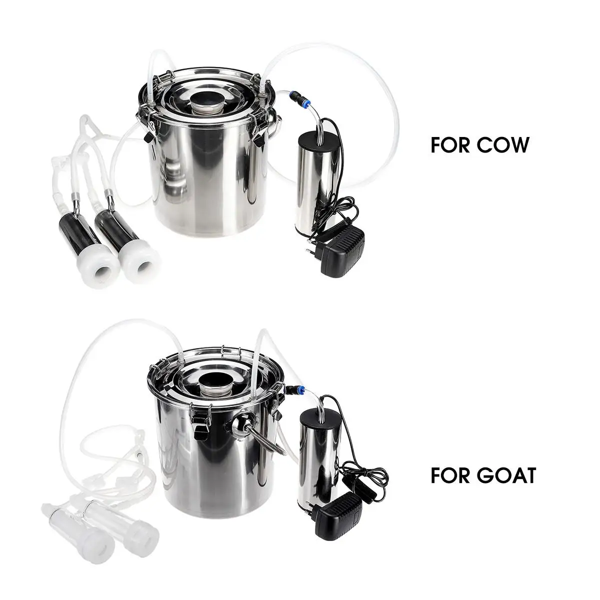 5L Upgraded Version Double Head Electric Milking Machines Cow Goat ...