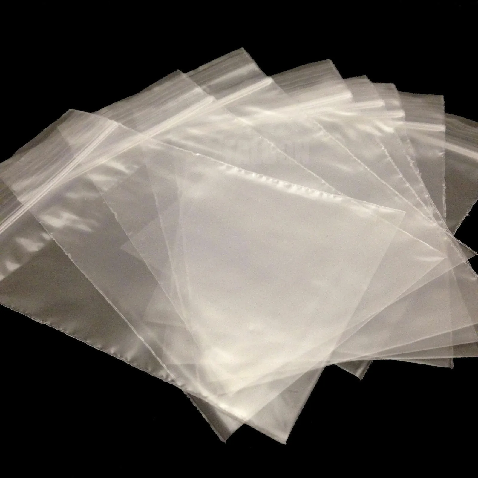 100 Small Clear Plastic Bags Baggy Grip Self Seal Resealable Zip Shns roMTI 