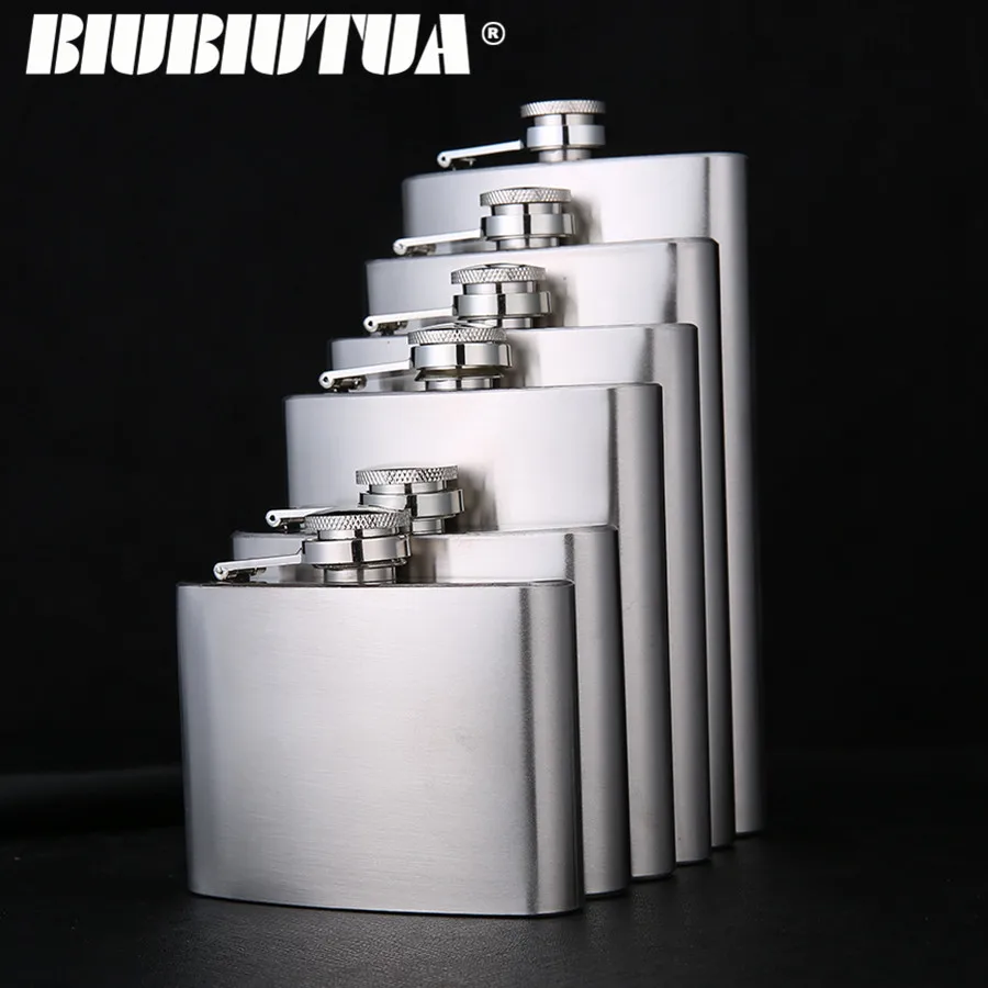 BIUBIUTUA 5 7 8 10 12 унций Мини фляжка из нержавеющей стали ликер виски открытый
