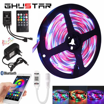 

Music Sync Led Strip Light Bluetooth Controller 2835 Smart Band Luminous Bedroom Cabinet Decoration 12V Waterproof Neon Strip