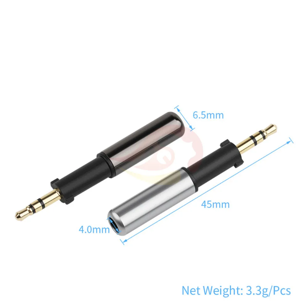 For K450 Q460 K480 Headset DIY Headphone Jack 2 5mm 3 Poles Stereo Audio Connectors Gold Plated 2 5 Extension Plug Adapter