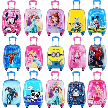

18" carry-on Suitcase with wheels kids Spinner luggage travel Rolling Luggage trolley bags child1en's suitcases Rod Box Animal