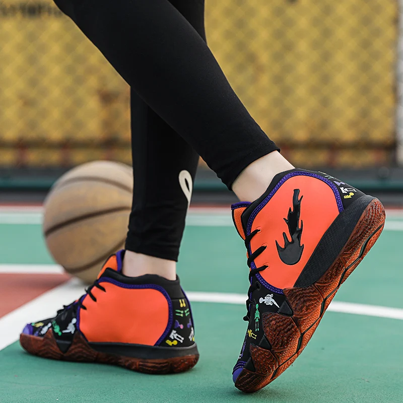 Большие размеры; Два цвета; баскетбольные кроссовки jordan kyrie 4; баскетбольные кроссовки для Хэллоуина; белые мужские кроссовки Jordan