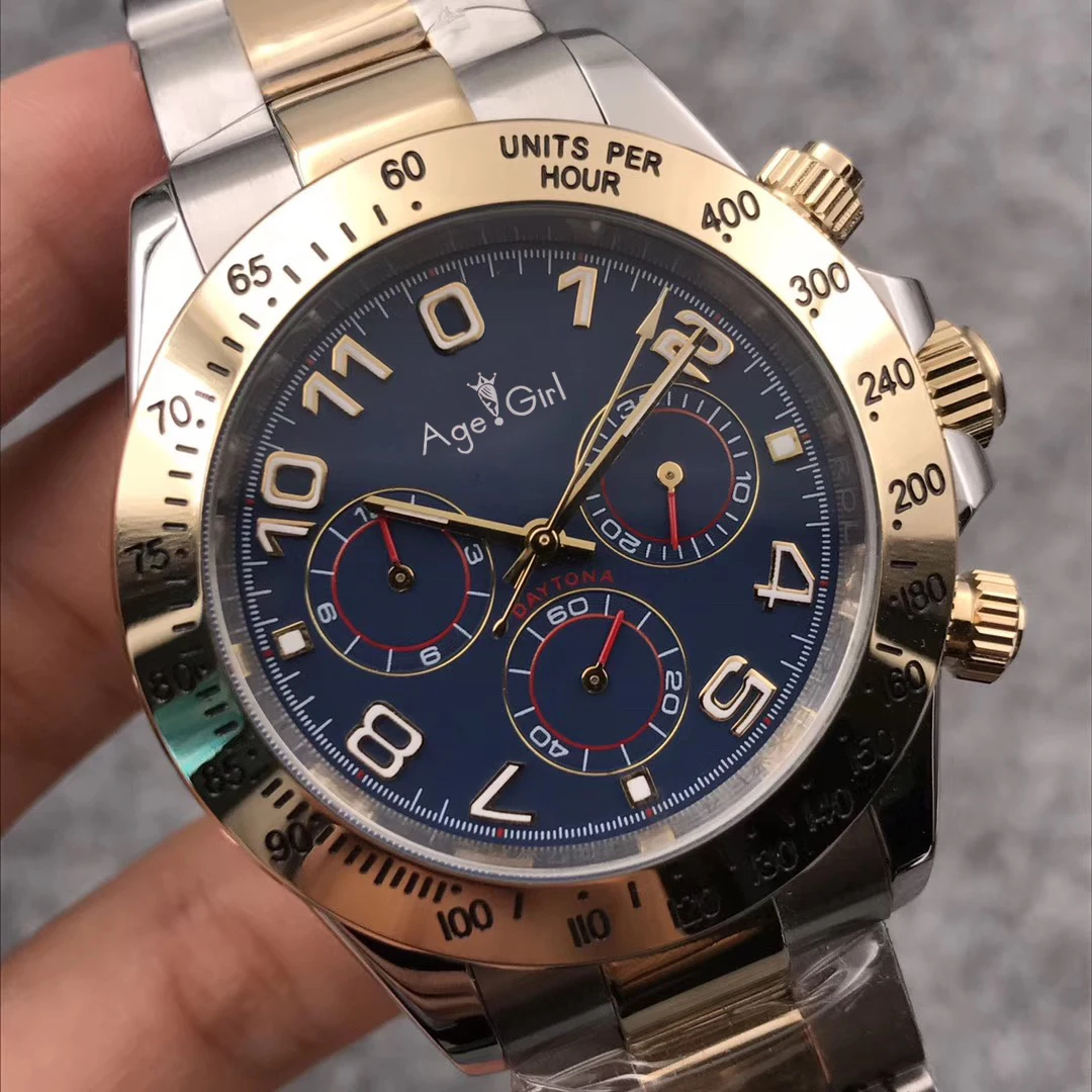 

Luxury Brand New Men Watch Automatic Mechanical Yellow Gold Sapphire Stainless Steel Black Blue Sport Limited 40mm AAA+