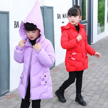 

Winter New Jacket for Girls Children's Overalls Cotton-padded Coat Kids Clothes Autumn Outerwears Warm Parka Enfant Jackets