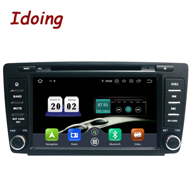 Idoing راديو السيارة لـ SkodaOctavia 2 2009 2015 ، 8 مراكز ، Android 10 ، 8 بوصات ، PX6 ، 4G 64G ، GPS ، Bluetooth 7850 ، TDA 5.0