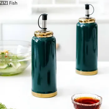 

Cooking Seasoning Bottle Dispenser Sauce Bottle Ceramics Storage Bottles for Oil and Vinegar Creative Kitchen Tools Accessories