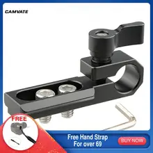 CAMVATE Camera universal Standard Single 15mm Rod Clamp With NATO Safety Rail &1/4"-20 Screws For DSLRs GH5 / Emos100/ 5DMarkIII