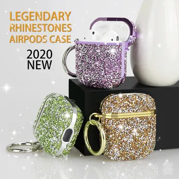 

Kjoew Luxury Diamonds Case For Apple AirPods Case Cute Wireless Bluetooth Case For Airpods1/2 AirPods Pro Protective Cover Cases