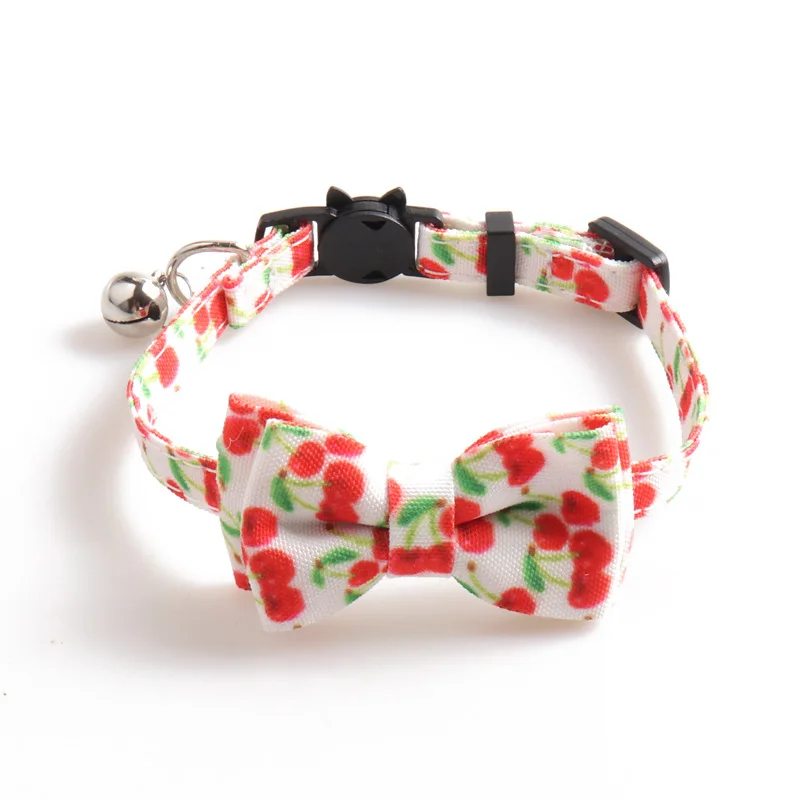 

2020 Cute Cat Collar with bell and bow kitten collar small puppy dog collar Charm kitten accessories cats products for pets