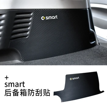 

High quality carbon fiber color car trunk side anti-dirty anti-scratch decorative stickers For Smart fortwo 2015-2020 2 doors