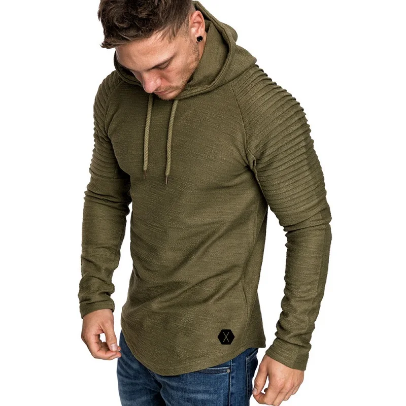 Solid hoodie for men mens clothing jackets & hoodies