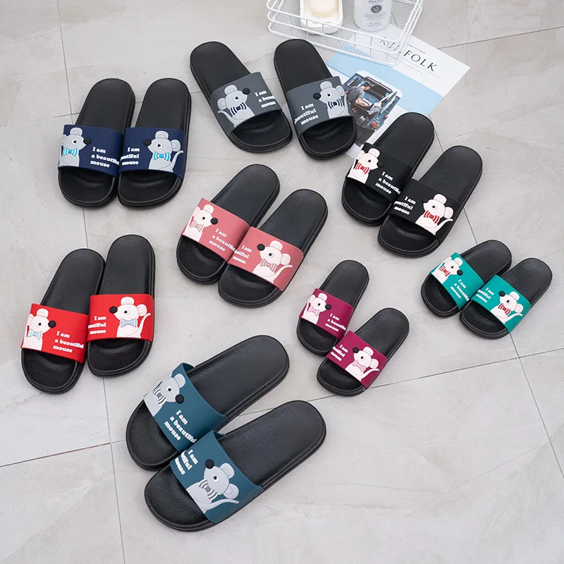 

20 Summer Style Home Cartoon Women's MEN'S Slippers Summer Beach Indoor Anti-slip Cute Couples Sandals Batch