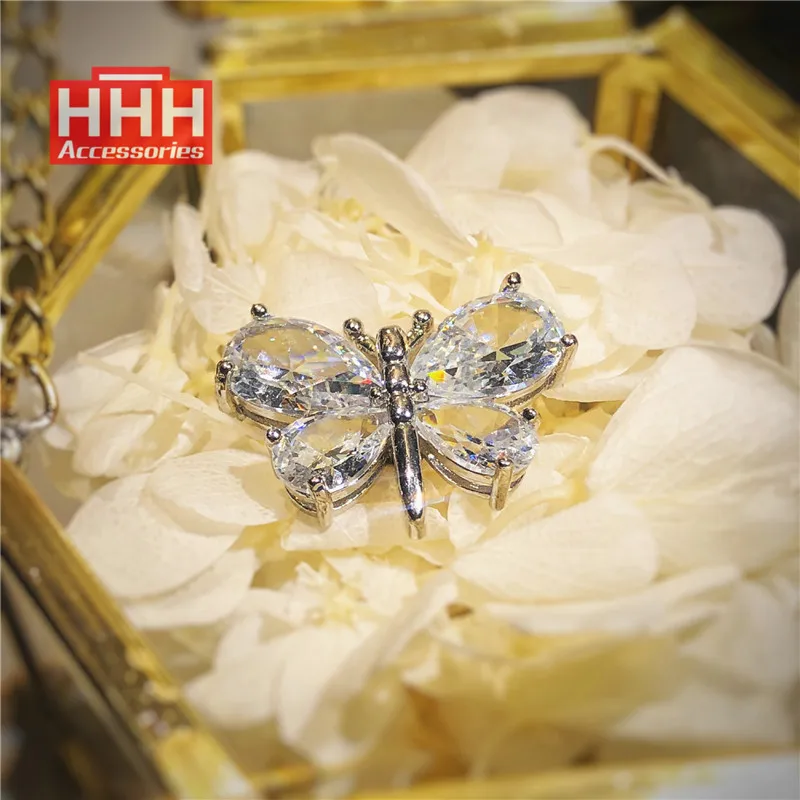 Передовые яркие стразы кристаллы-bling Циркон жада бабочка кнопка для пальто с мехом пальто