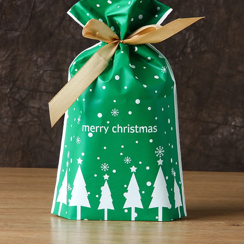 3/5/10 шт рождественские украшения Рождественский подарок сумки рождественские конфеты сумка Санта Клаус подарочные пакеты с Год Вечерние поставки - Цвет: 7