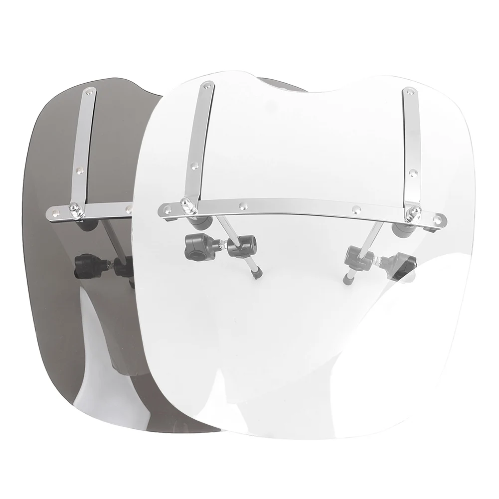 Motorbike 19" Abs Windscreen Windshield W/ Braket Kits For Harley Road