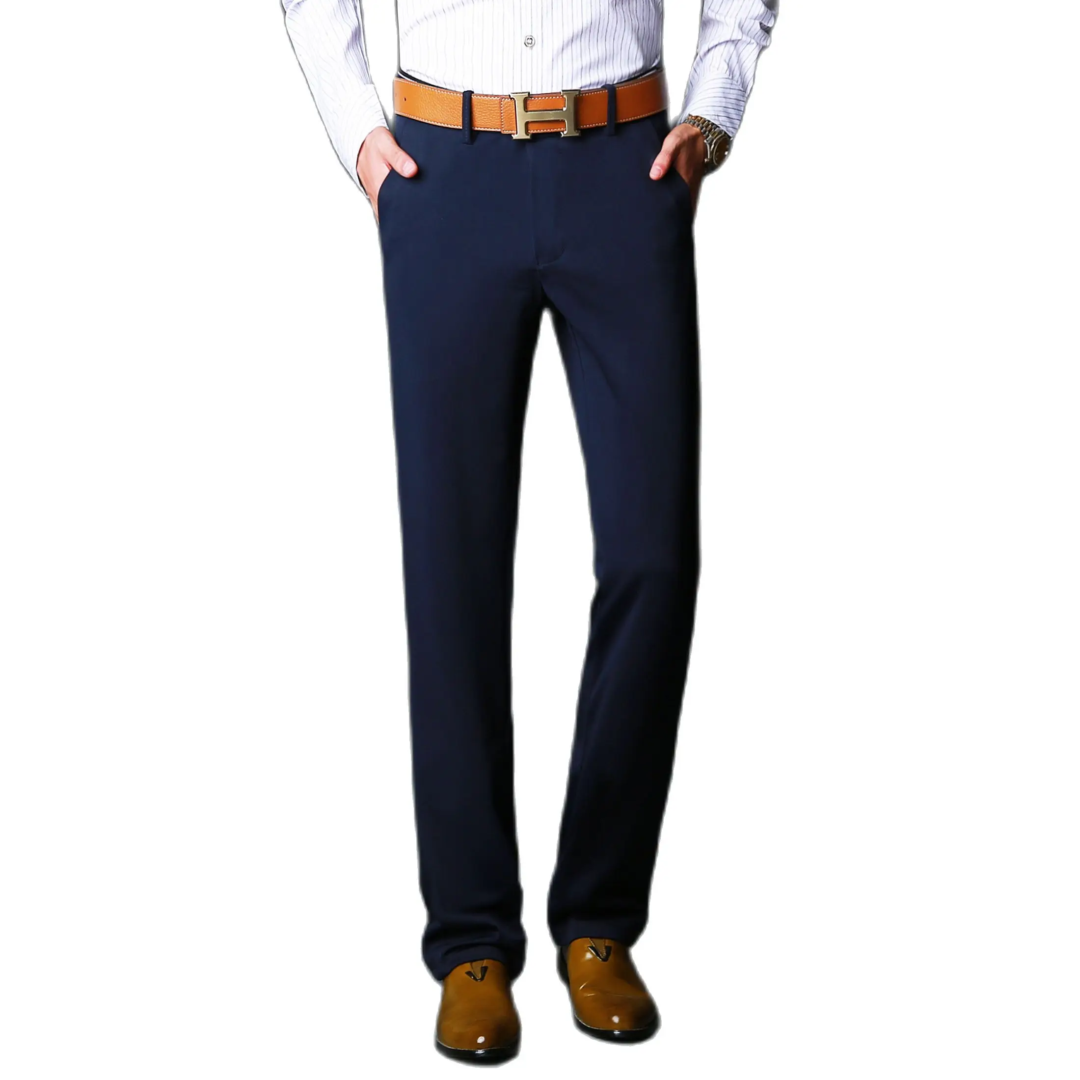 blue formal suit trousers 