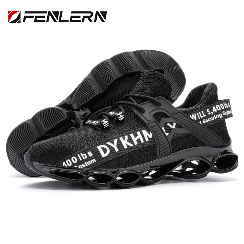 FENLERN Blade Winter Safety Shoes Men Slip on Light Weight Steel Toe Cap Shoes Composite Work Boots Sneakers Men Shoes