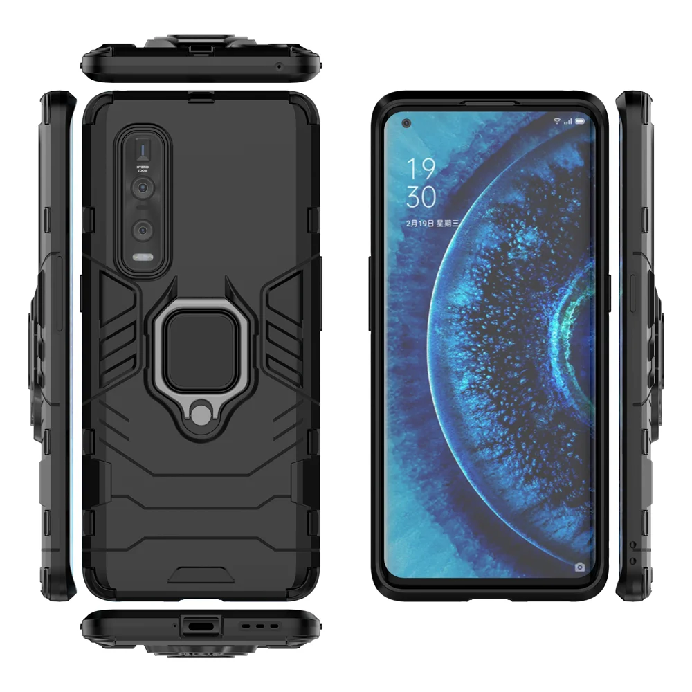 For OPPO Find X2 Pro Case Shockproof Armor Finger Ring Magnetism Holder Case For OPPO Find X2 Neo Lite X2 Pro x2pro Funda Capa wallet phone case Cases & Covers